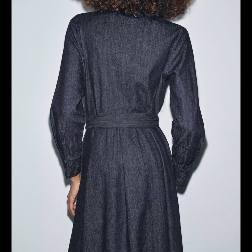 NWT Zara Woman Long Sleeve DenimDress - Picture 4 of 7